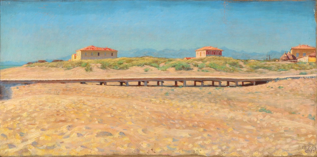 Kristian Zahrtmann - Panorama della spiaggia di Bocca d'Arno, Pisa